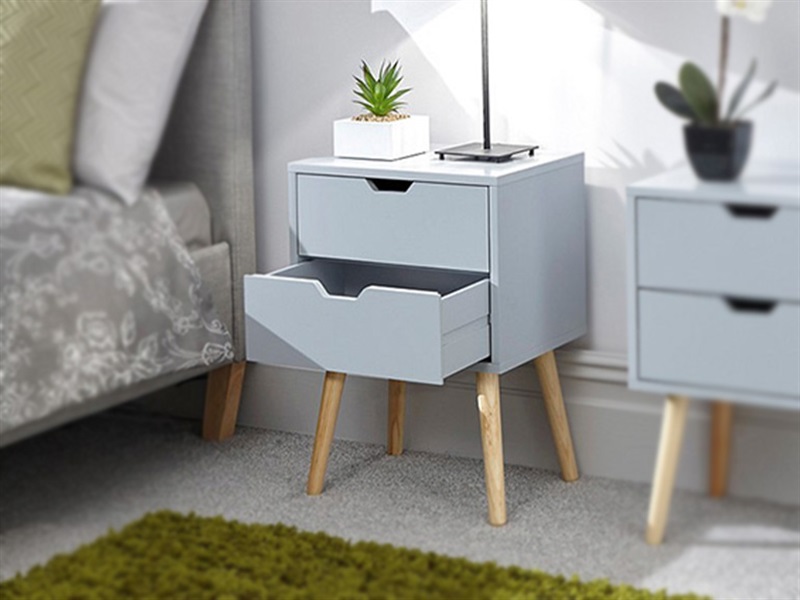 Nyborg 2 Drawer Bedside (Single) - image 1